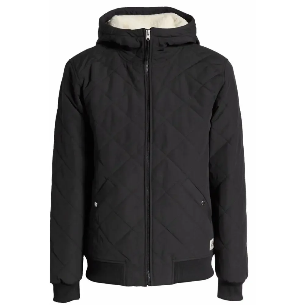 The North Face Black Cuchillo Insulated Fleece Lined Quilted Full Zip Hoodie M